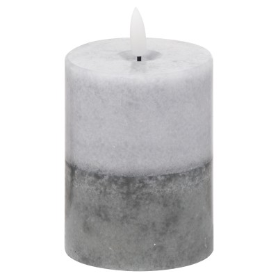 LED Grey Dipped Candle 3x4
