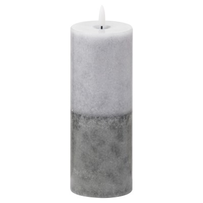 LED Grey Dipped Candle 3x8