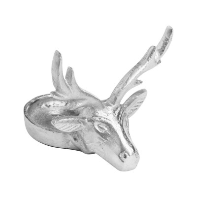 Cast Silver Stag Tealight Holder