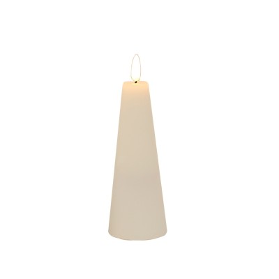 Small LED White Cone Candle