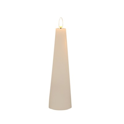 Medium LED White Cone Candle