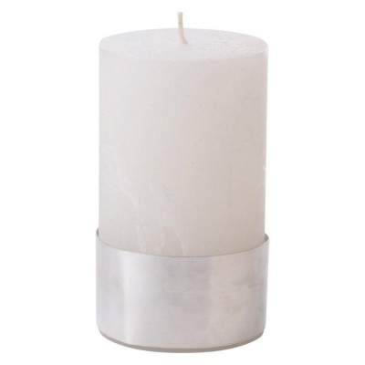 White Rustic Pillar Candle 7x12