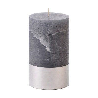 Grey Rustic Candle 7x12 