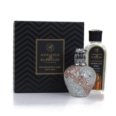 Ashleigh & Burwood Small Apricot Shimmer and Moroccan Spice Lamp Gift Set