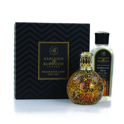 Ashleigh & Burwood Small Golden Sunset and Moroccan Spice Fragrance Lamp Gift Set