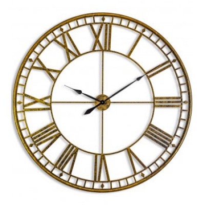 Large Gold Skeleton Wall Clock