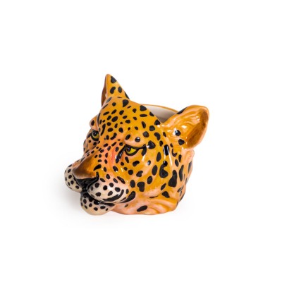 Lionel The Leopard Hand Painted Ceramic Storage Jar Or Vase 