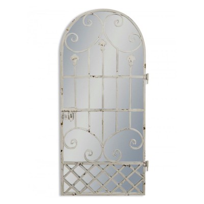 The Portillion White Rustic Gate Mirror