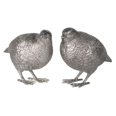 Graham And George Quails In A Silver Finish