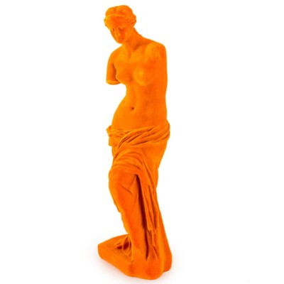 Bright Orange Flock Venus De Milo Figure
