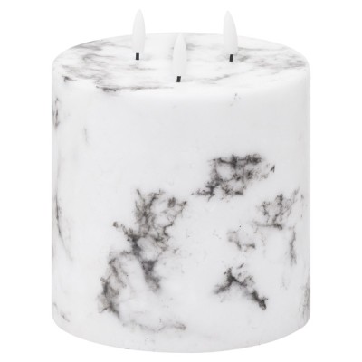 LED Marble Candle 6x6