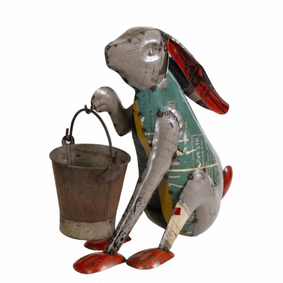 Iron Rabbit With Bucket