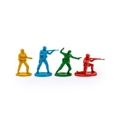 Set Of Four Classic Toy Soldier Coloured Figures