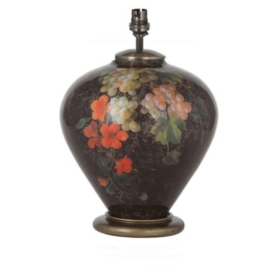 Jenny Worrall Fruit And Flower Ginger Jar Glass Table Lamp Base Only