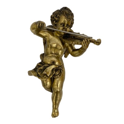 Evangeline The Golden Cherub Violin Wall Figure