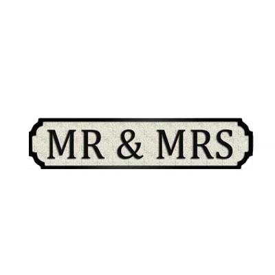 Mr & Mrs Vintage Street Sign