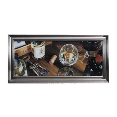 Alla Salute Framed Drinks Print In A Silver Frame