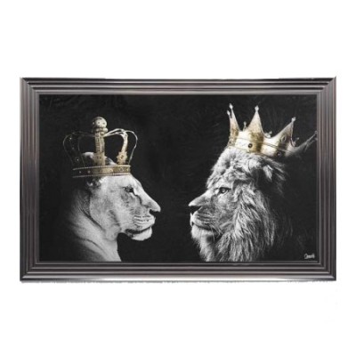 King And Queen Of The Jungle In A Chrome Frame
