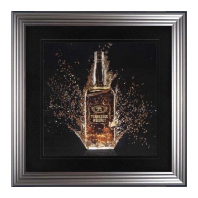 Tennessee Whiskey Wall Art Work In A Metallic Frame