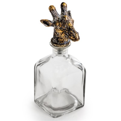 Glass Storage Bottle With Giraffe Head Stopper
